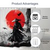 Kalmico Black Red Japanese Anime Shower Curtain 60Wx72L Inch Cool