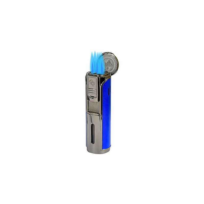 Rocky Patel Envoy Collection Cigar Lighter (Gunmetal and Blue)