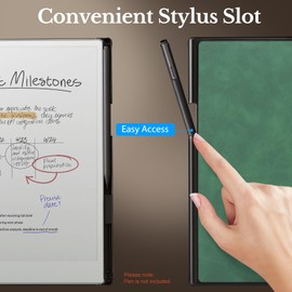 CoBak Case for Remarkable Paper Pro Color Tablet - Smart Auto Sleep/Wake Folio Lightweight Protective Case with Integrated Pen Holder and Pen Holder, for 11.8 Inch 2024 Release (Emerald)