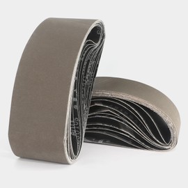 Xrkuu 12PCS Sanding Belt 75 x 533mm, 3 x 21Inch Silicon Carbide Sanding Belt 600 Grit, Abrasive Belts Set for Belt Sander Grinding and Polishing Wood, Metal, Furniture