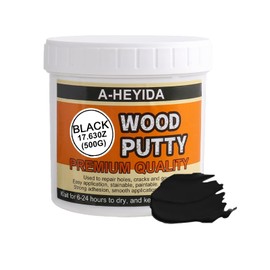 Black Wood Filler Putty Repair Kit - 17.63 Ounce, Paintable, Sandable, Restore Wood Cracks and Holes on Furniture, Hardwood Floor, Door, Cabinet