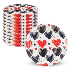 KADAX Screw Lids fi82 mm x 10 Pieces, Twist-Off Lid Set Made of Metal, Replacement Lids for Preserving Jars, Lids with 6 Locking Teeth for Tumblers and Preserving Jars (Hearts, Pack of 10)