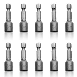 LDEXIN 10 Pcs Quick-Change Power Nut Driver Set 5/16" (8mm) Hex Shank Magnetic Power Nut Setter Driver Bits