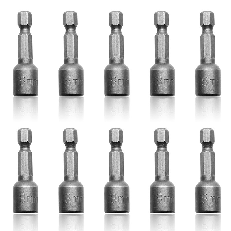 LDEXIN 10 Pcs Quick-Change Power Nut Driver Set 5/16" (8mm)