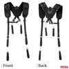FESA Leather Tool Belt Suspenders with Breathable Mesh Padding, Front