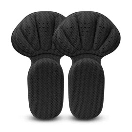 2 in 1 Heel Cushion Inserts Soft Mesh Heel Grips Protector Shoe Pads for Shoes Too BigColor: Black