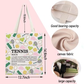 Tennis Sports Lovers Gifts Tennis Player Shopping Bag Game Day Gift Tennis Team Handbag Tennis Coach Thank You Gift (Tennis Noun)