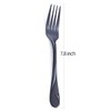 Black Dinner Fork Set, Seeshine 7.8-inch Stainless Steel Shiny Black