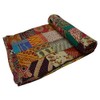estationeryhouse Indian Vintage patchwork Kantha Quilt Handmade Throw Reversible Blanket