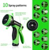 Gartenschlauch mit 10 multifunktionalen Düsen, verhedderungsfrei, flexibel, robust, grün (20