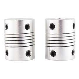 3DFREUNDE Flexible Coupler Waves 5 to 8 mm/Pack of 2 NEMA 17 Shaft MakerBot MK8 Anet A8 A6, Reprap, Mendel, Prusa i3 Shaft Coupler 3D Printer