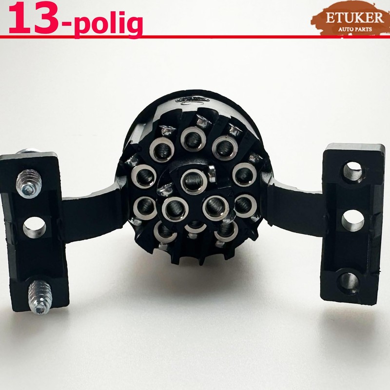 ETUKER Trailer Plug – 12 V – 13 Pin –