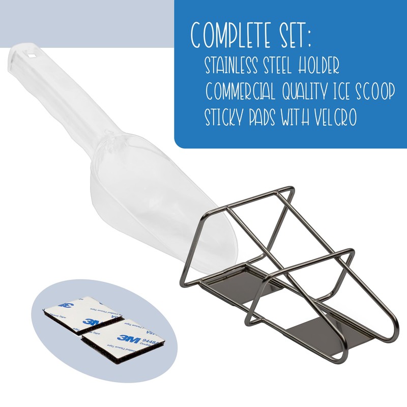 Darware Ice Maker Scoop w/Holder (2-Piece Set); Scooper Accessory for