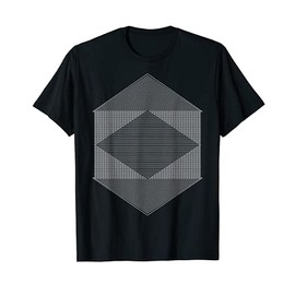 Abstract Minimalist Geometric Triangle Lines Black and White T-Shirt