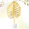 Ipetboom Golden Iron Monstera Leaf Ornament Large Artistic Desktop Decoration