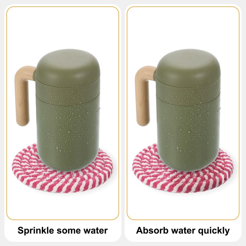 sourcing map Drink Coasters with Holder, 8 Pcs 4 Inch