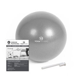 Yoga Studio Exercise Fitness Stability Gym Yoga Pilates Balls (10" Inch Silver)