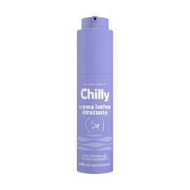 Chilly, Crema Intima Idratante, con Vitamina B3 e Acido Ialuronico, Azione Nutriente e Rigenerante, Idratazione Profonda,Texture Ricca a Rapido Assorbimento, pH5, Ideale per Uso Quotidiano, 50 ml