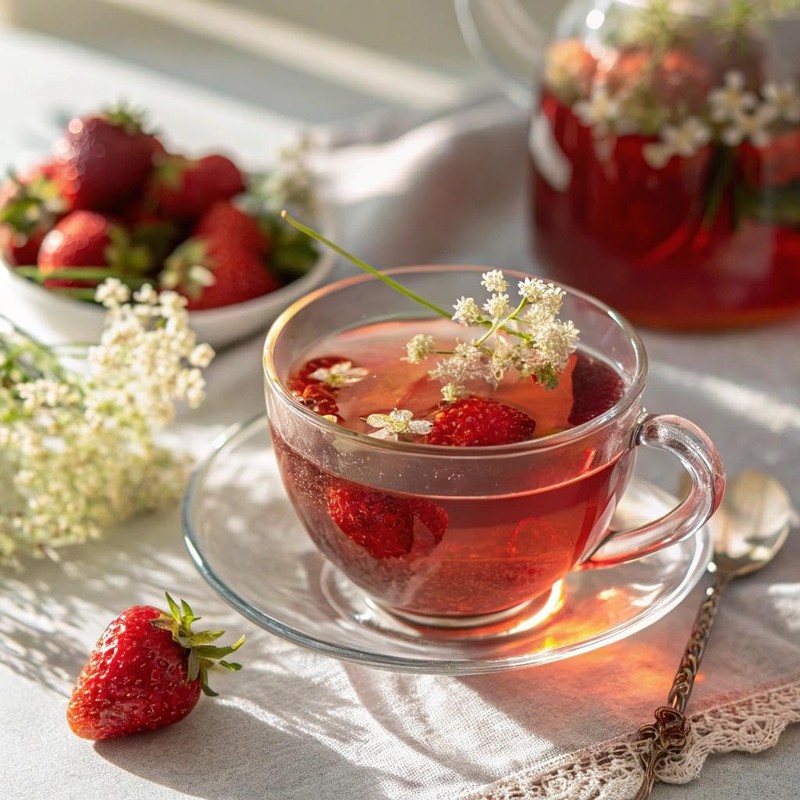 Clipper Tea Strawberry & Elderflower Herbal Tea – Caffeine Free,