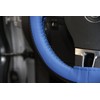14.25"-15" Steering Wheel Wrap Cover PVC Leather Stitch on with