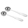 sourcing map 2 Pcs 7.5 ml Teaspoon Scoop, Stainless Steel