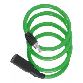 Lion Tools Candado Cable Multiusos Espiral Verde Bicicleta Lion Tools