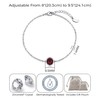 Philip Jones January (Garnet) Birthstone Anklet Created with Zircondia® Crystals