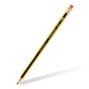 STAEDTLER 122-HB Noris Graphite Pencils with Eraser-Tip - HB (Box