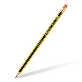 STAEDTLER 122-HB Noris Graphite Pencils with Eraser-Tip - HB (Box of 12)