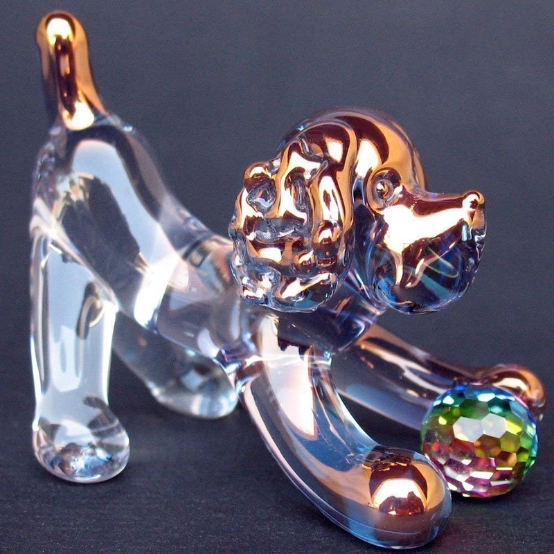 Cocker Spaniel Figurine of Hand Blown Glass
