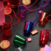12 Collar Vaso Shot Caballito Tequilero Mardi Gras Fiesta Color
