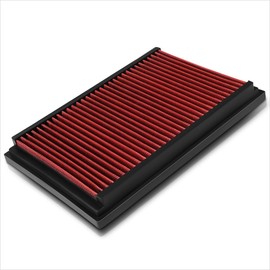 Red Reusable Washable High Flow Drop-in Air Filter Compatible with 07-13 Mazda3/Mazda5