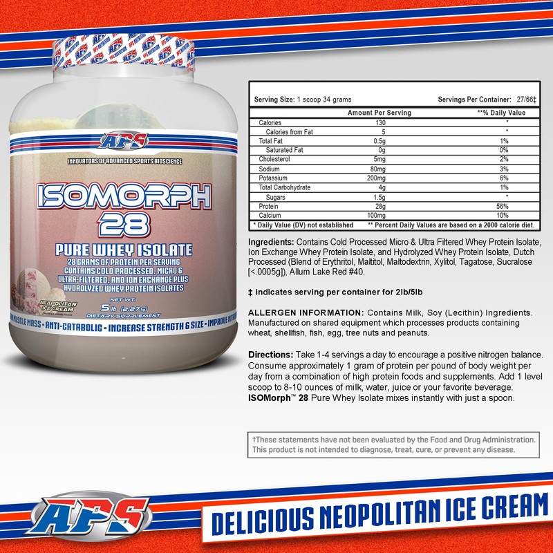 APS Nutrition Isomorph 28 Protein Powder | Pure Whey Isolate