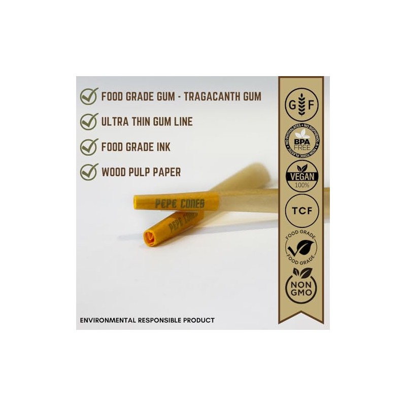 Serie Ulta Gold Conos Preenrollados Naturales Hechos Mano Tamaño Una