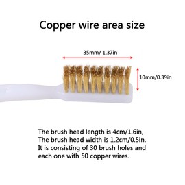 Aokin 3D Printer Nozzle Brush Cleaning Tool, Brass Wire Toothbrush Brass Brush with Curved Handle, Heated Bed Cleaning Parts for Cleaning Rust and Dirt, 5 Pcs