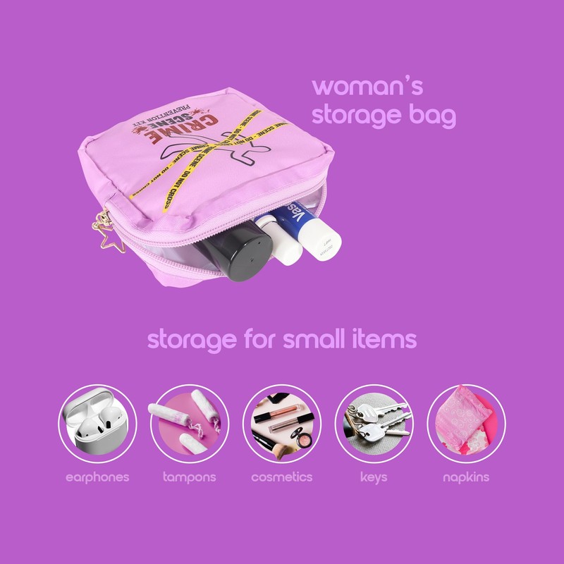 Primo Lines Period Bag – Sanitary Napkin Holder, Waterproof Pad