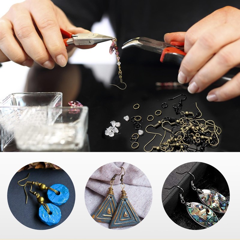 TOAOB 600pcs Earring Hooks Ear Wire Hooks Black Bronze Earring