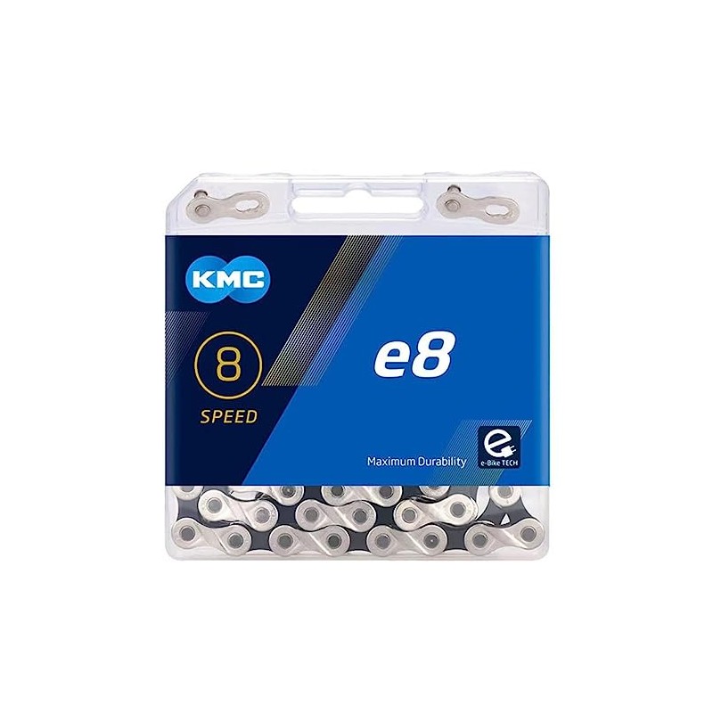 6/7/8 Speed eBike Chain KMC e8 Mountain e-Bike Chains Silver