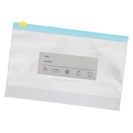 Luckious 20 Pcs Zip-Seal Refrigerator Storage Bags - Food-Grade Freezer Bags for Freshness Preservation - Convenient and Reusable Sealable Bags for Food, Fruits, and Kitchen Organization