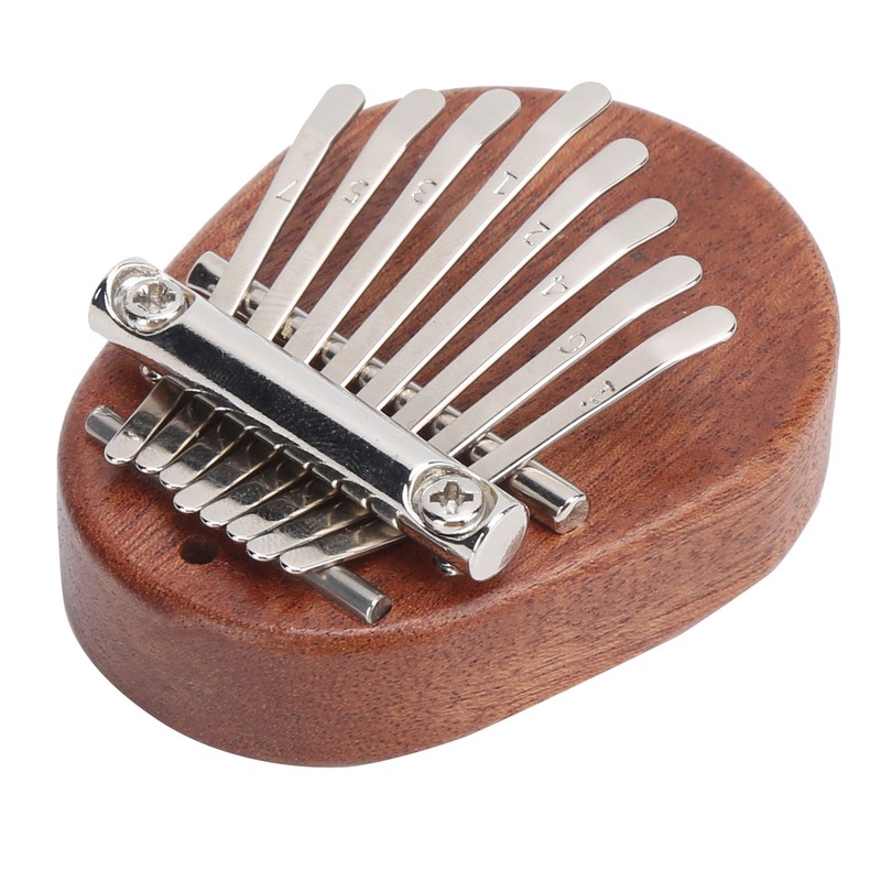 8 Tone Kalimba Thumb Piano C Key Mini Portable Mahogany