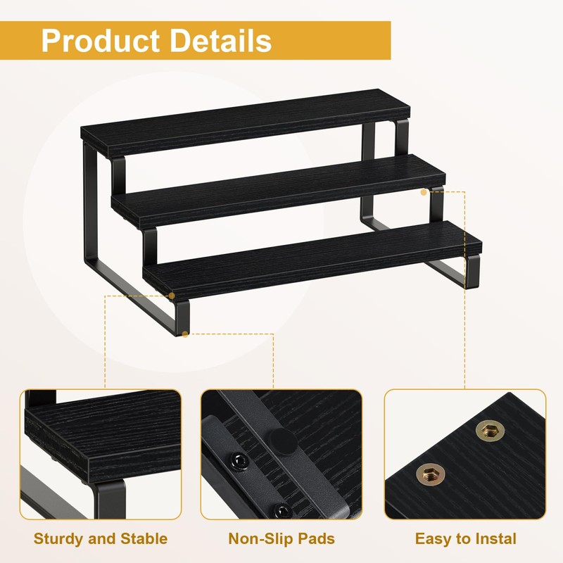 Giikin 3 Tier Spice Rack, Set of 2 Spice Rack