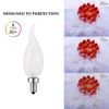 Frosted LED Candelabra Bulbs 60 Watt Flame Tip Chandelier Light