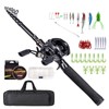 Fishing Rod Reel Combo Set Portable Telescopic with Reels Bait