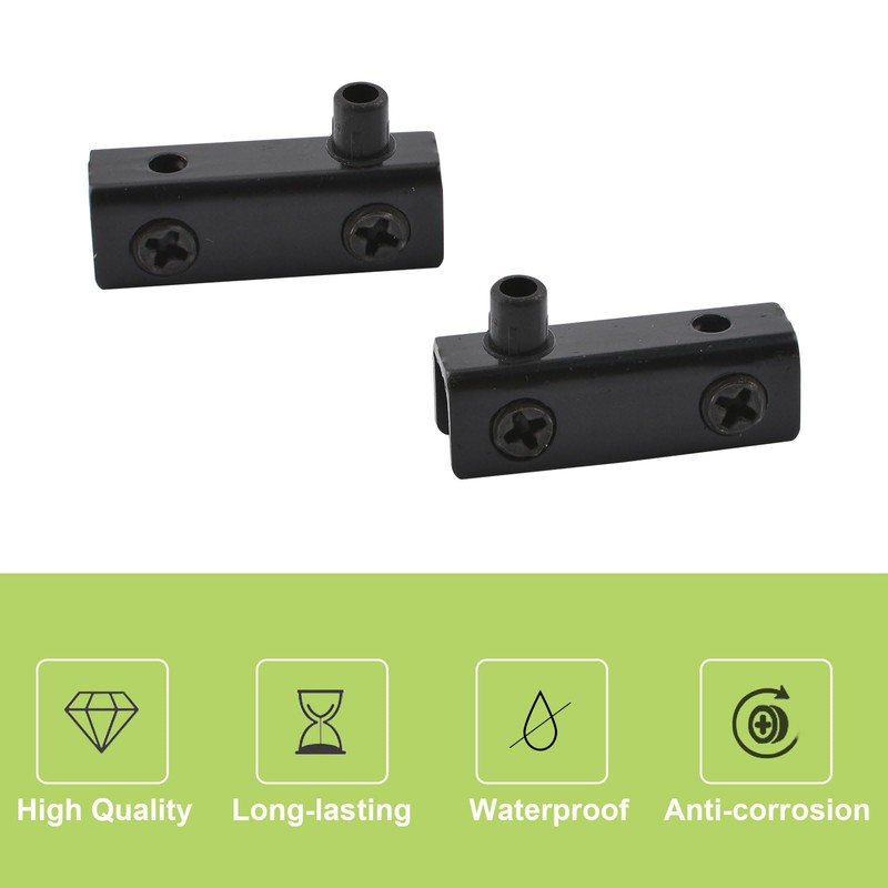 UFURMATE Glass Door Hinge, 8Pcs Black Frameless Glass Door Pivot