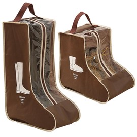 2 Set Boot Storage Boot Bag Portable Short Boots and Tall Boots Storage or Protector Bag Non-Woven Fabric Transparent Wellington Welly Boot Storage Bag for Hiking Muddy Hunting Fishing