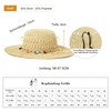 Comhats Women's Summer Straw Hat Foldable Handmade Beach Hat UV