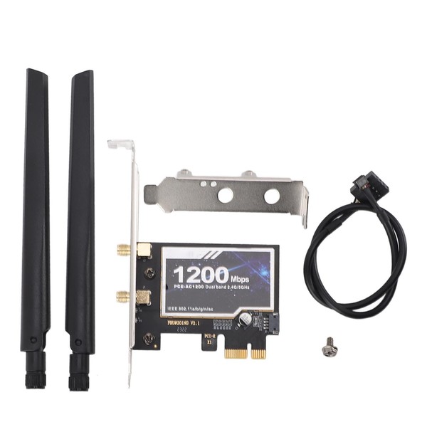 PCIE Wireless Network Card, 1200Mbps Dual Band Desktop Gigabit Network
