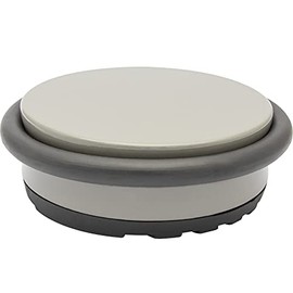 Wagner Doorstop Big Disk Color Middle Grey - Ã 98 x 30 mm, Middle Grey, Premium Buffer Made of Coated Industry Steel, Thermostatic Rubber, to be Placed on The Floor, 750 g - 15516701