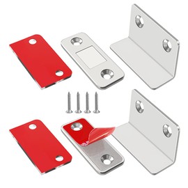Jiayi Magnetic Door Catches 2 Pack L Shape Ultra Thin Cupboard Magnetic Drawer Catch Small Cupboard Door Magnets for Kitchen Cabinet Door Closure Wardrobe Magnet Door Catches and Latches