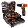 255-Piece Tool Set - Tool Kit with 12V Cordless Drill